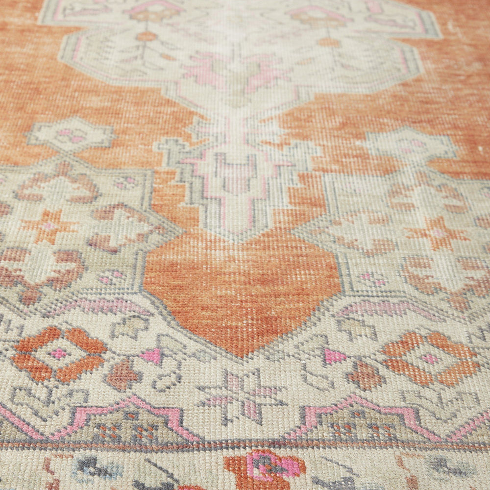 
                  
                    ‘Whimsical’ Vintage Turkish Oushak Rug - 4'8" x 7'8" - Canary Lane - Curated Textiles
                  
                