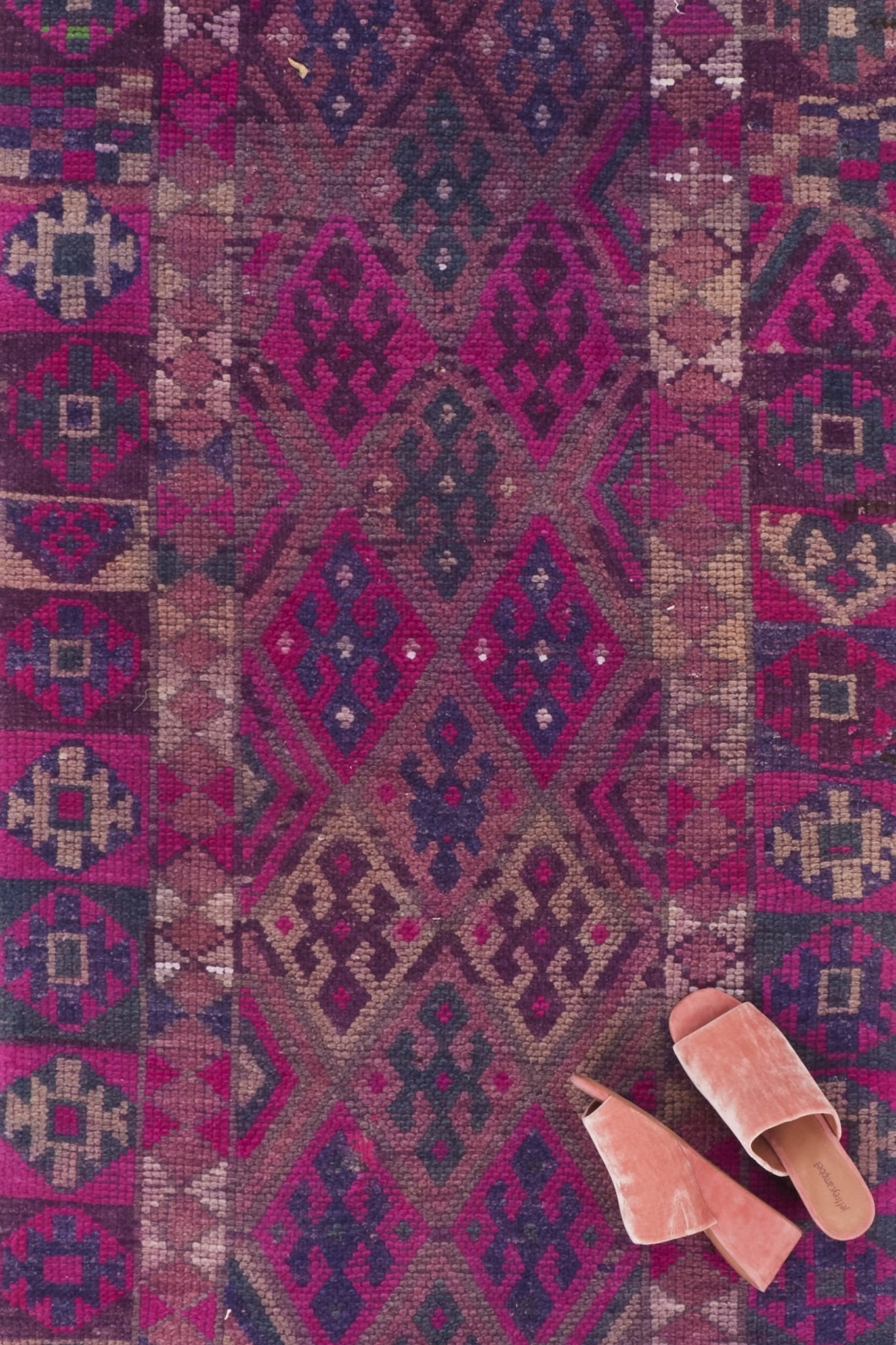 'Aster' Vintage Turkish Runner - 2'10'' x 12'11'' - Canary Lane