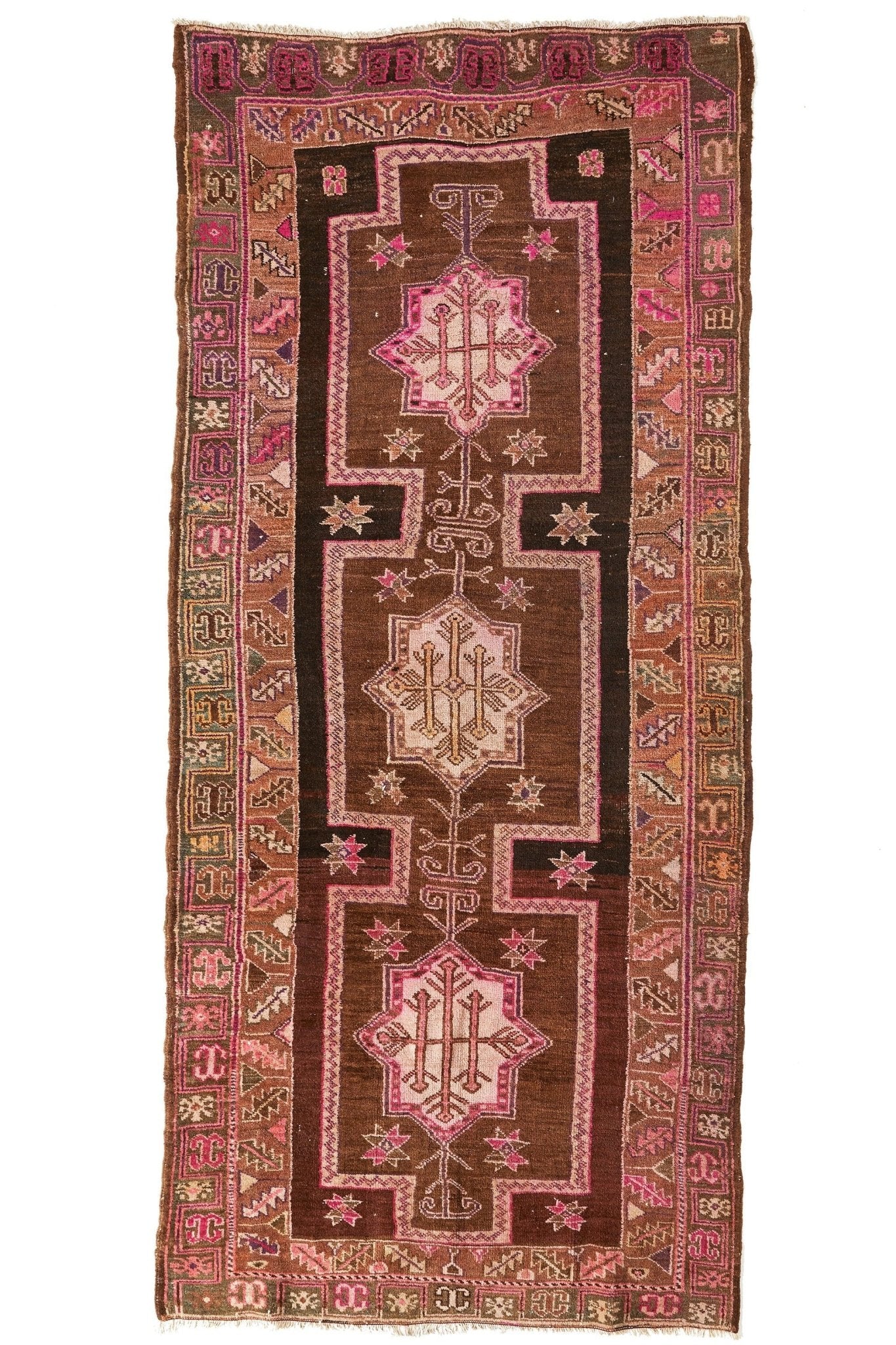 'Aurora' Turkish Vintage Extra Large Area Rug - 5'4'' x 11'11'' - Canary Lane