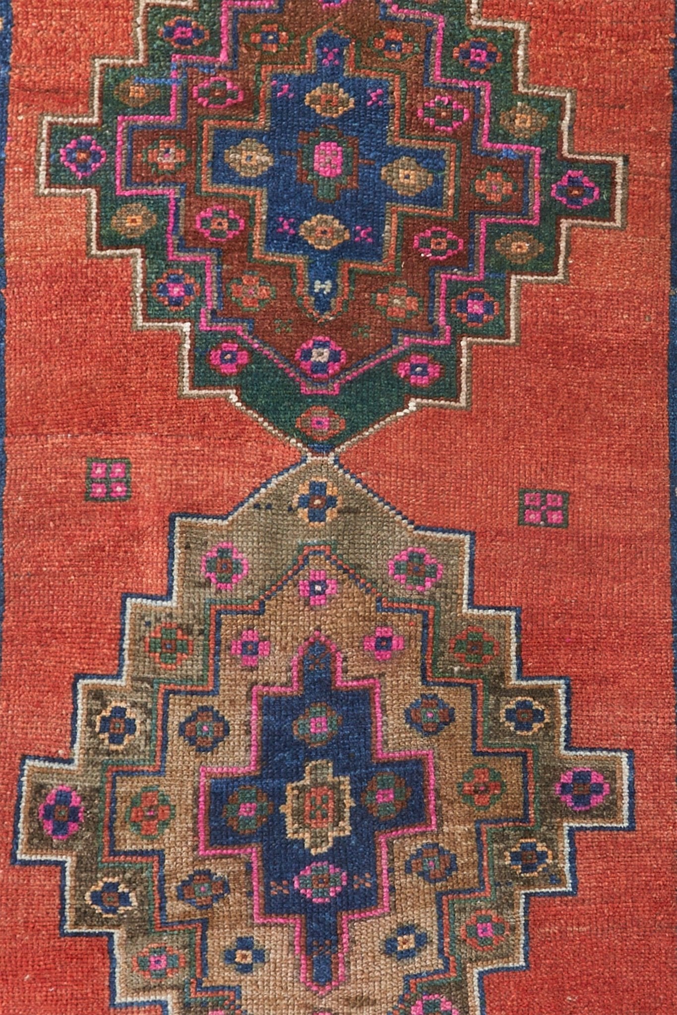 'Blaze' Turkish Vintage Rug - 3'7'' x 8'4'' - Canary Lane