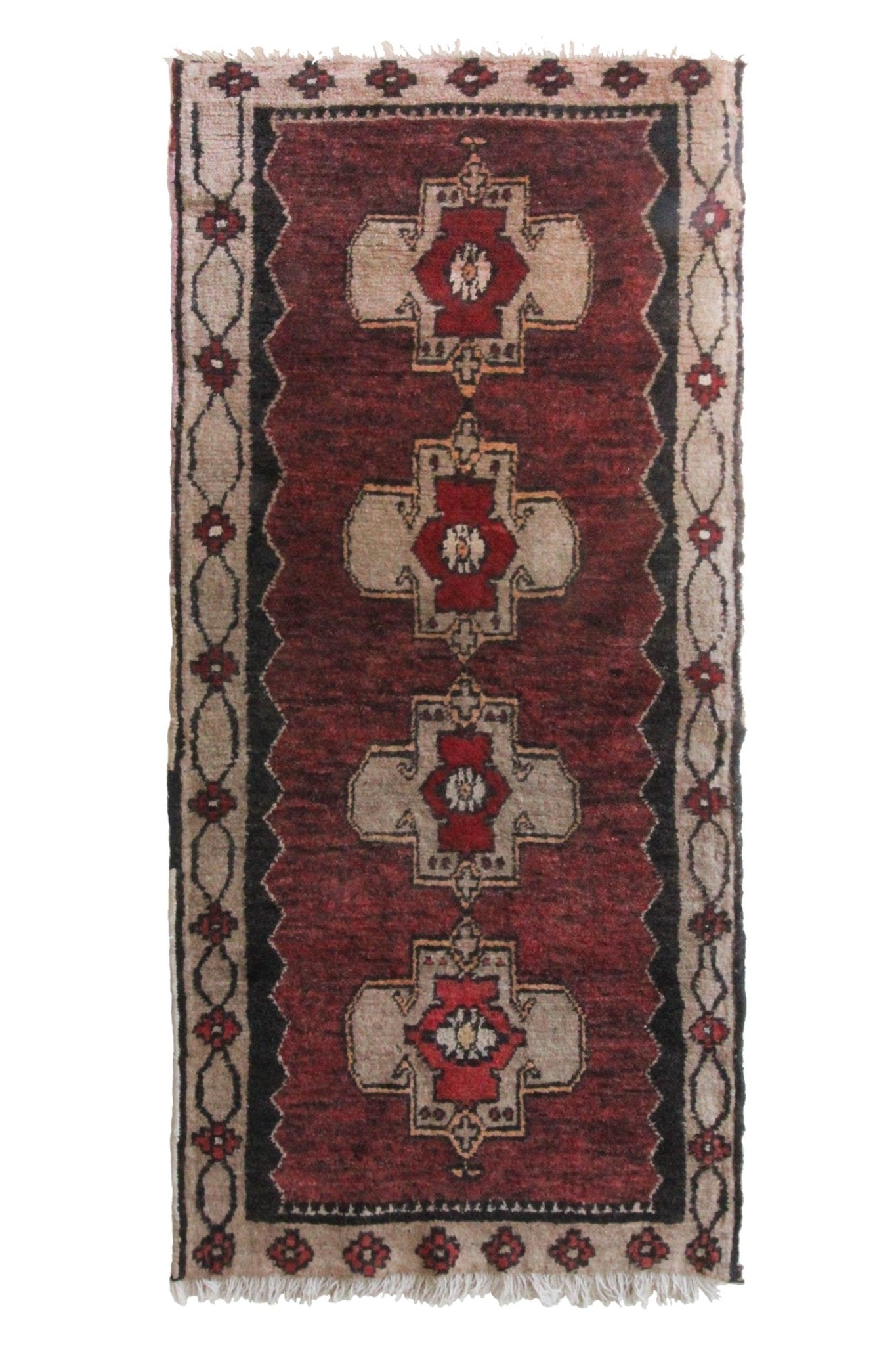'Bridges' Vintage Turkish Runner - 2'10" x 6'3" - Canary Lane