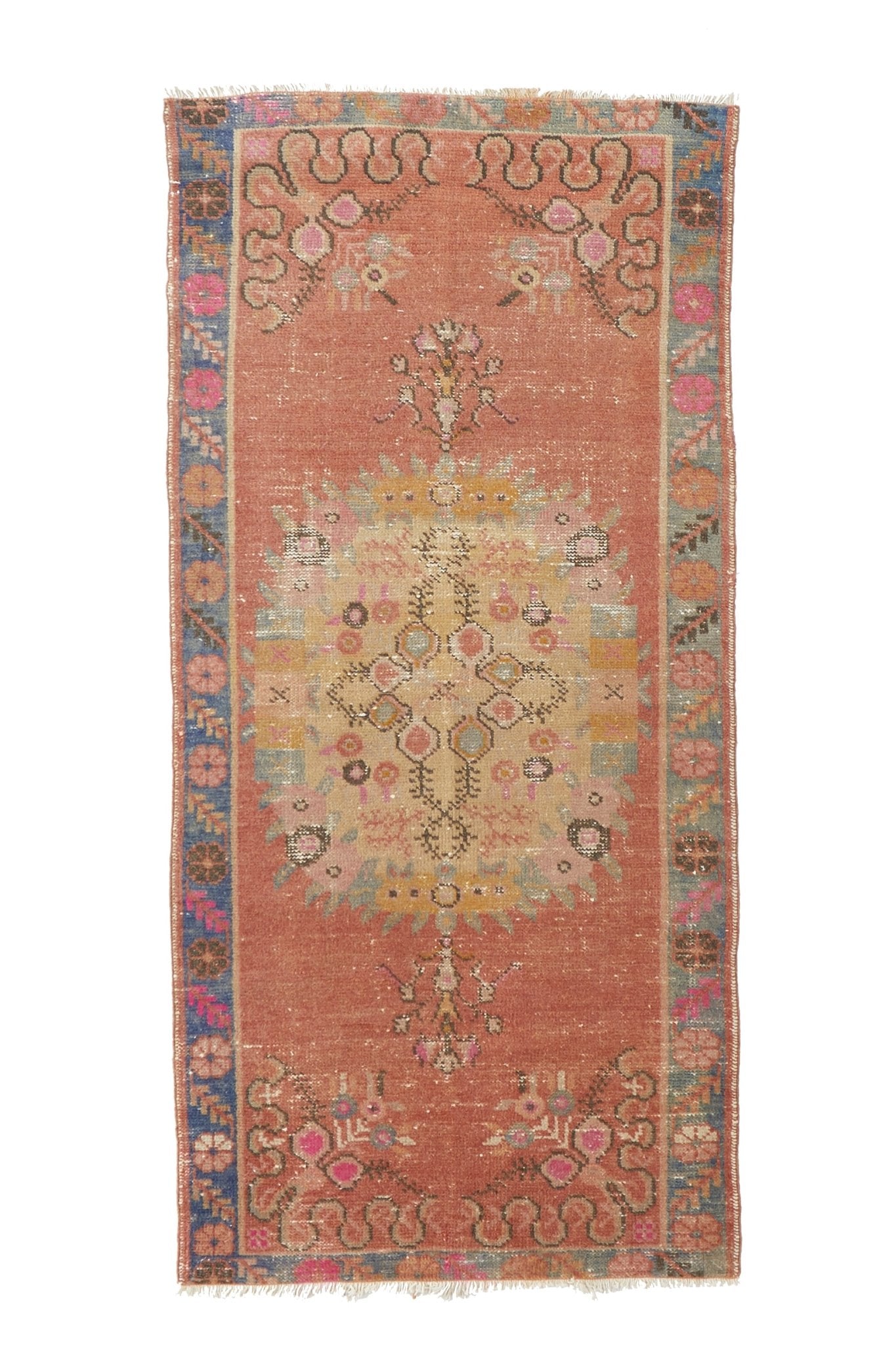 'Eden' Vintage Turkish Ombre Rug - 2'9" x 6' - Canary Lane