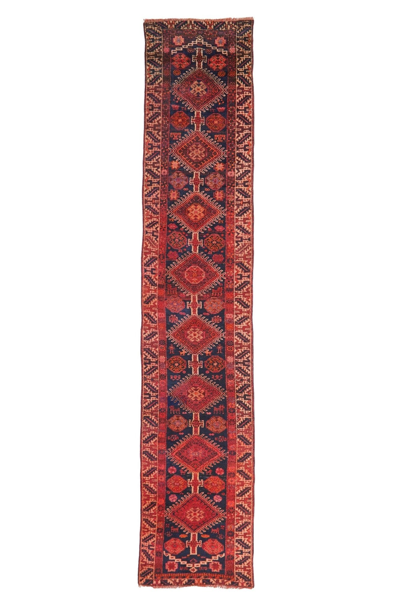 'Elvira' Rare Long Turkish Runner Rug - 3'1.5" x 15'8" - Canary Lane