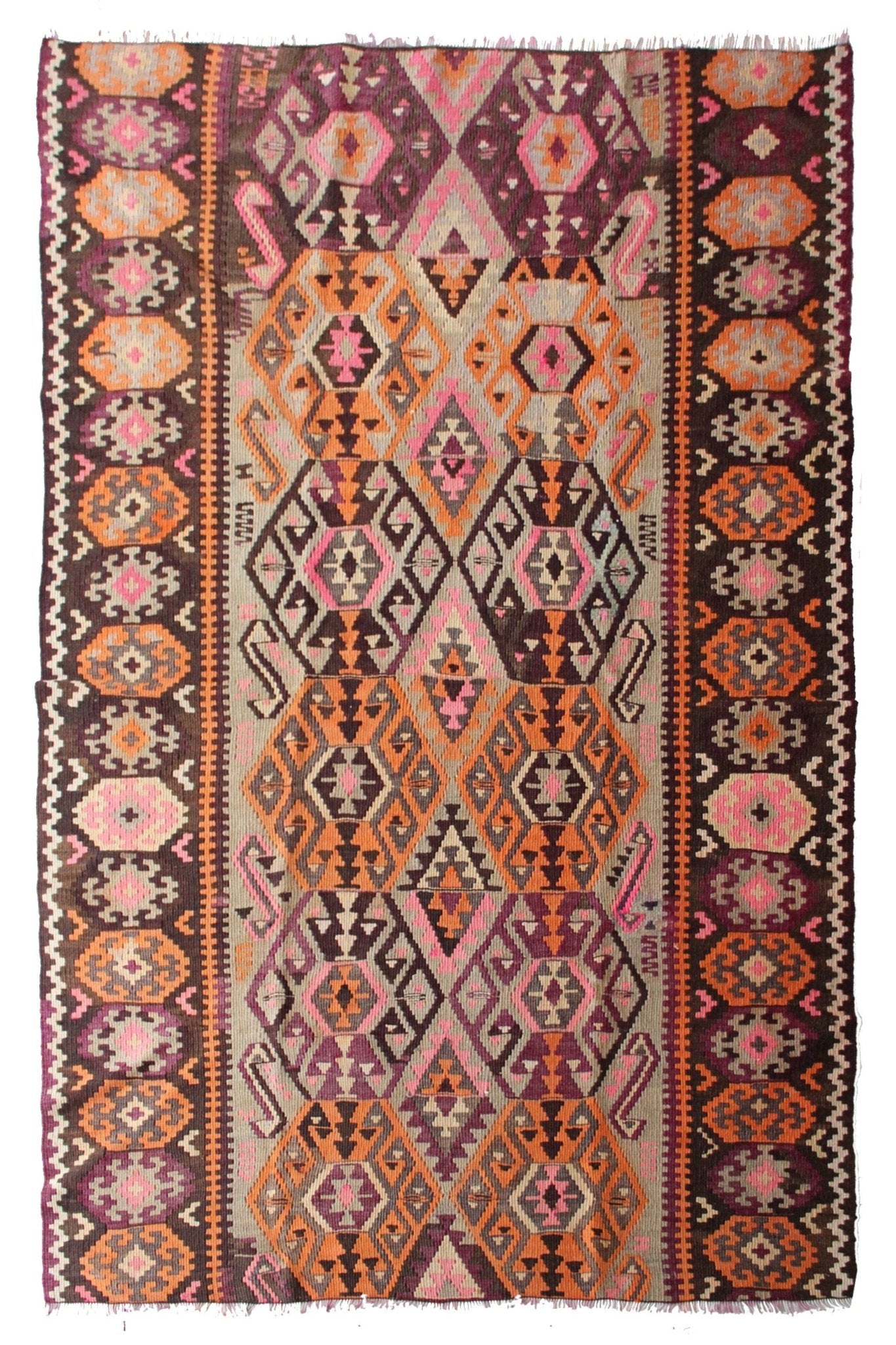 'Gardenia' Vintage Kilim Rug - 5' x 7'11" - Canary Lane
