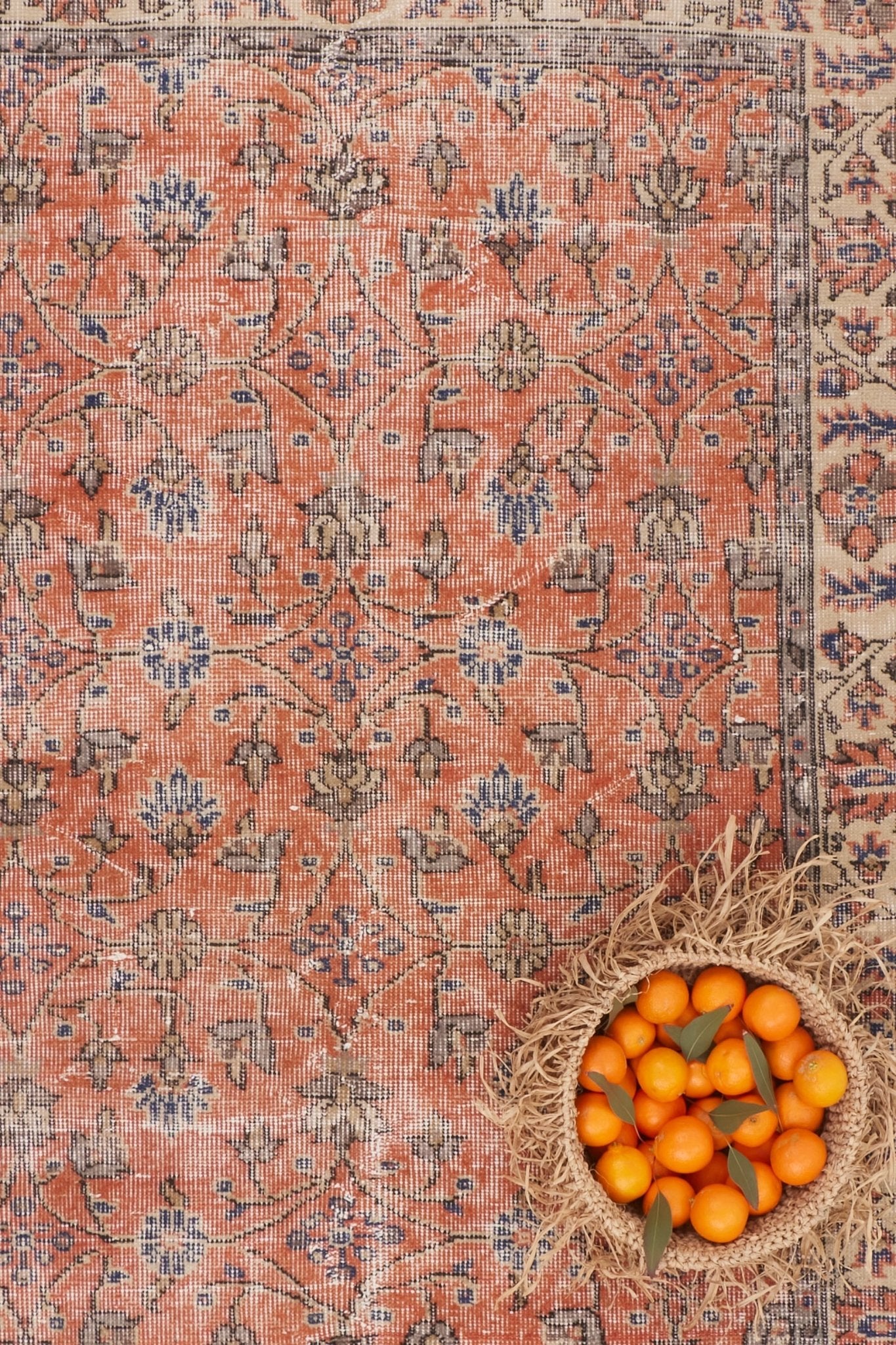 'Heather' Vintage Turkish Rug - 3'10.5'' x 7'3.5'' - Canary Lane