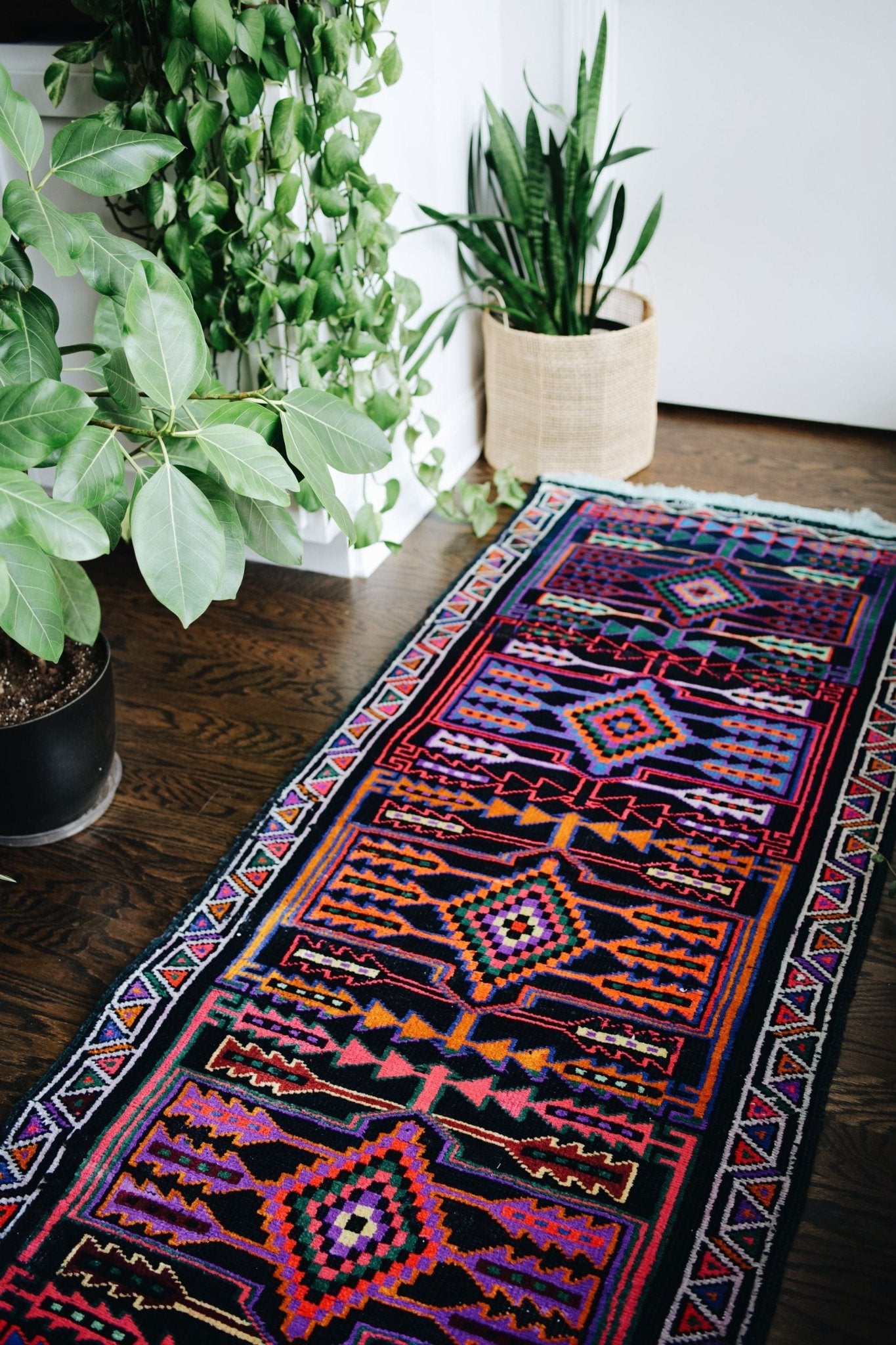 'Jamboree' Vintage Turkish Runner - 2'10'' x 11'2'' - Canary Lane