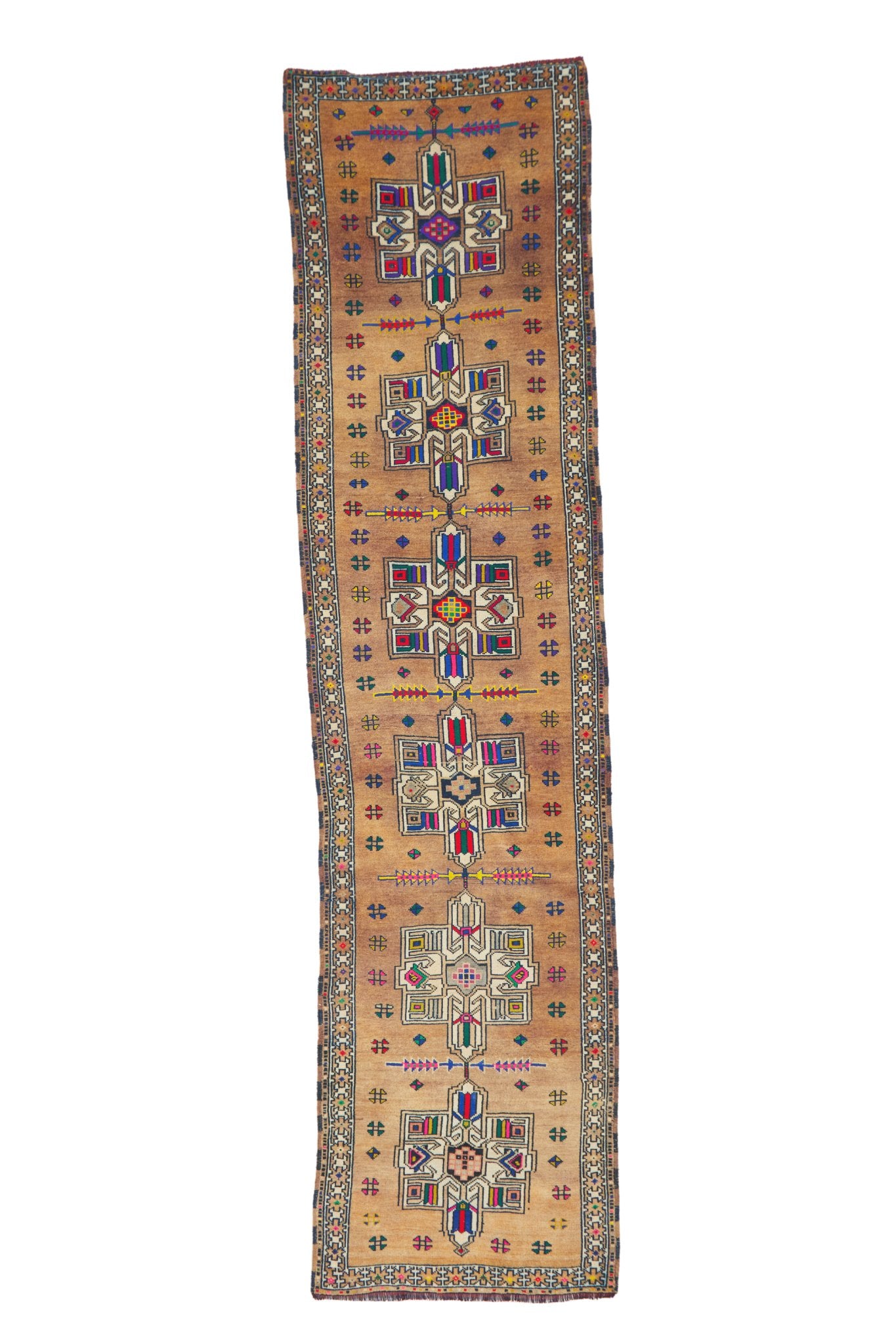 'Lexi' Vintage Turkish Runner - 3'2" x 12'6" - Canary Lane