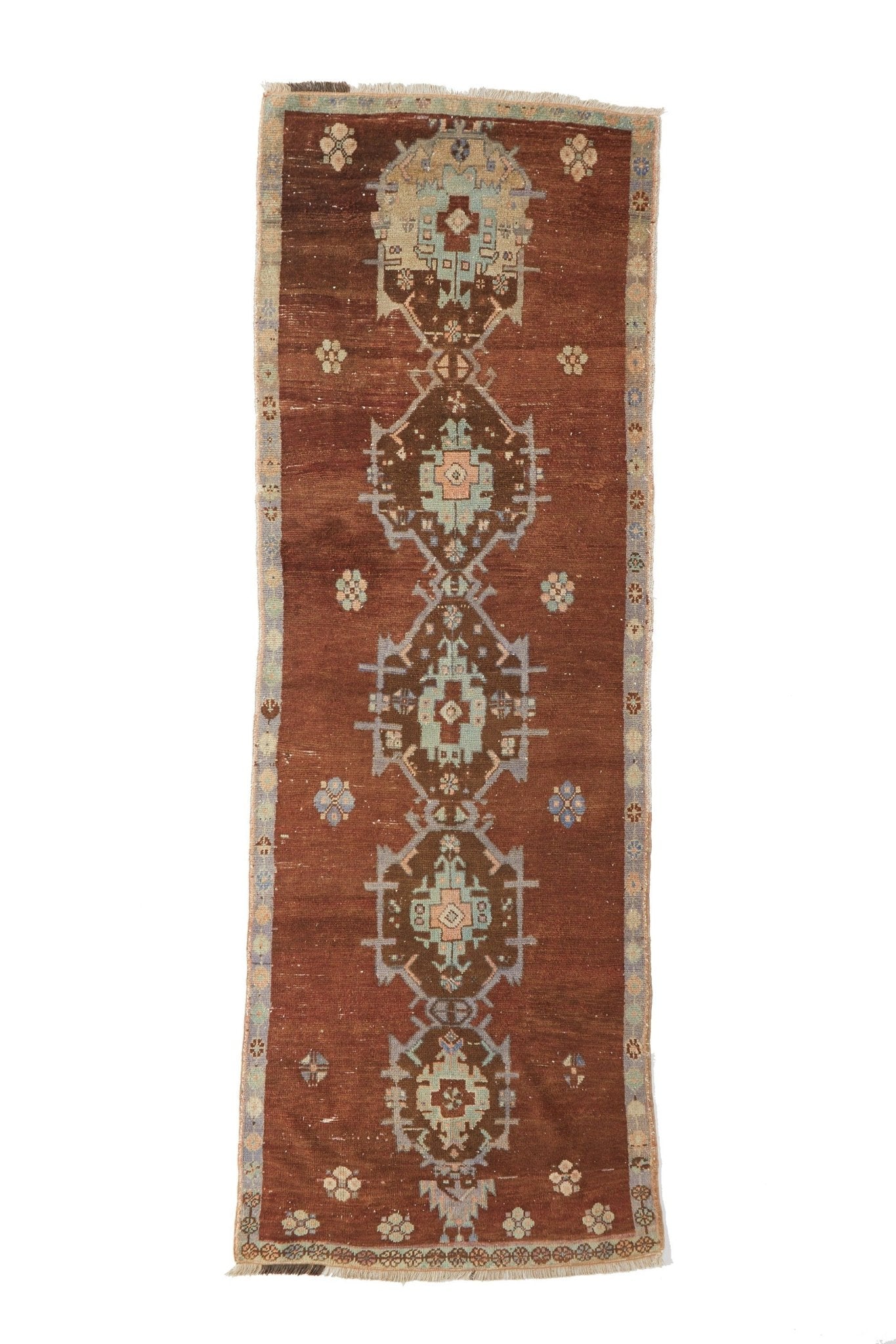 'Lorna' Turkish Runner Rug - 3'7" x 10'8" - Canary Lane