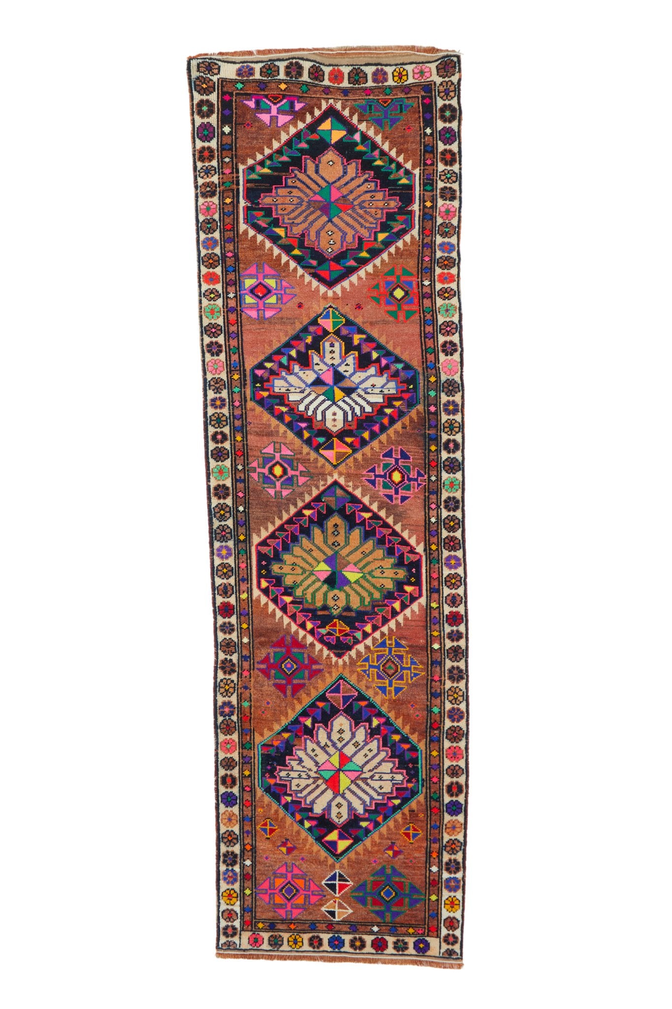 No. 1249' Vintage Turkish Runner Rug (ON HOLD) - 3' x 10'7" - Canary Lane