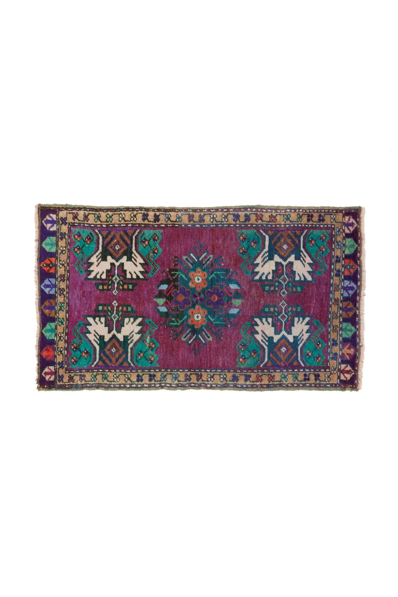 No. 1408 Mini Turkish Vintage Rug - 1'6.5'' x 2'9'' - Canary Lane