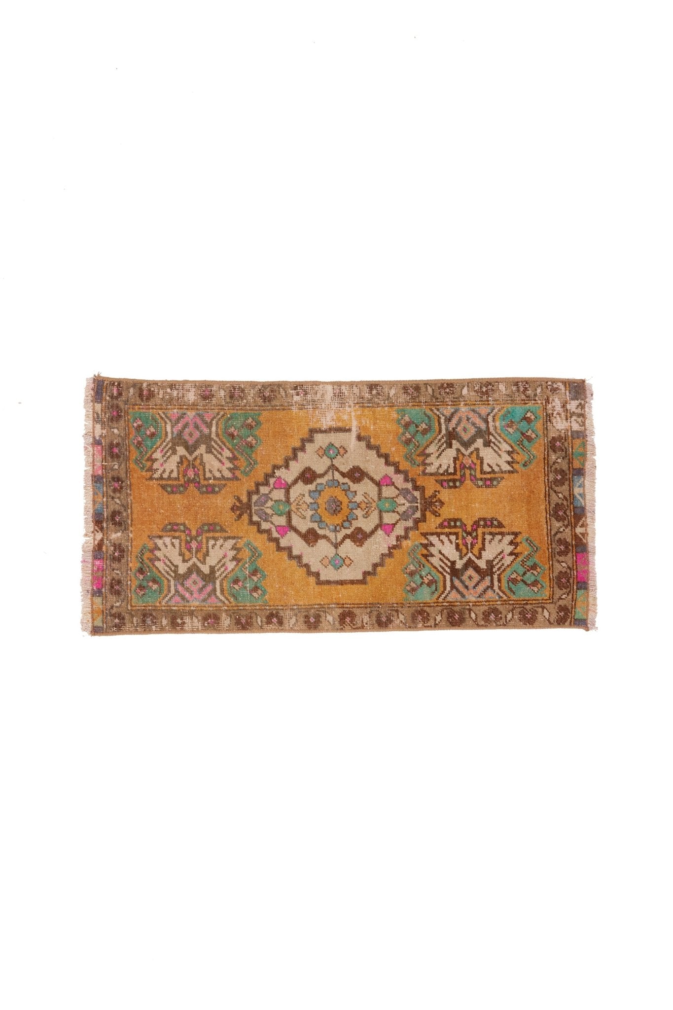 No. 1515 Mini Turkish Vintage Rug - 1'5" x 2'10.5" - Canary Lane