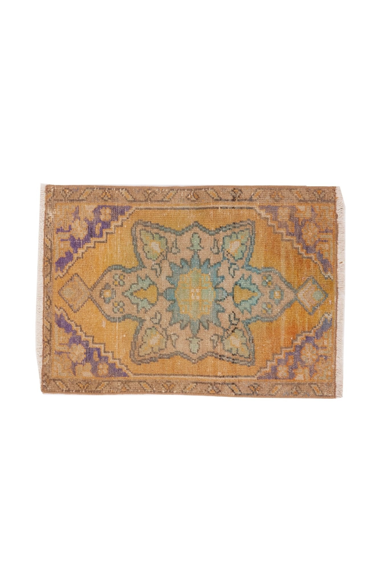 No. 1516 Mini Turkish Vintage Rug - 1'8.5" x 2'6" - Canary Lane