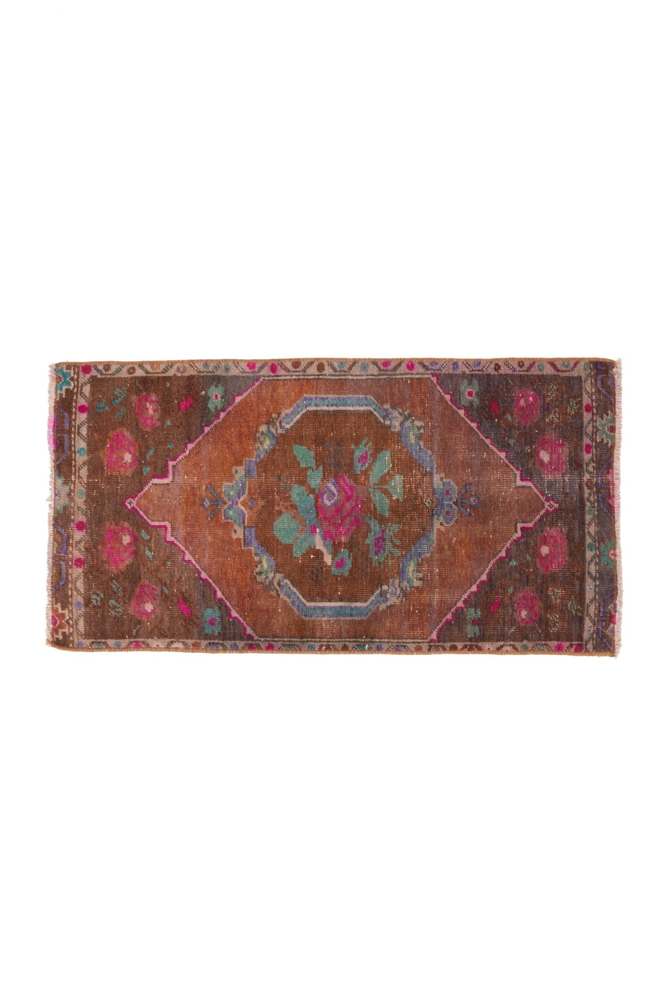 No. 1518 Mini Turkish Vintage Rug - 1'9.5" x 3'5" - Canary Lane