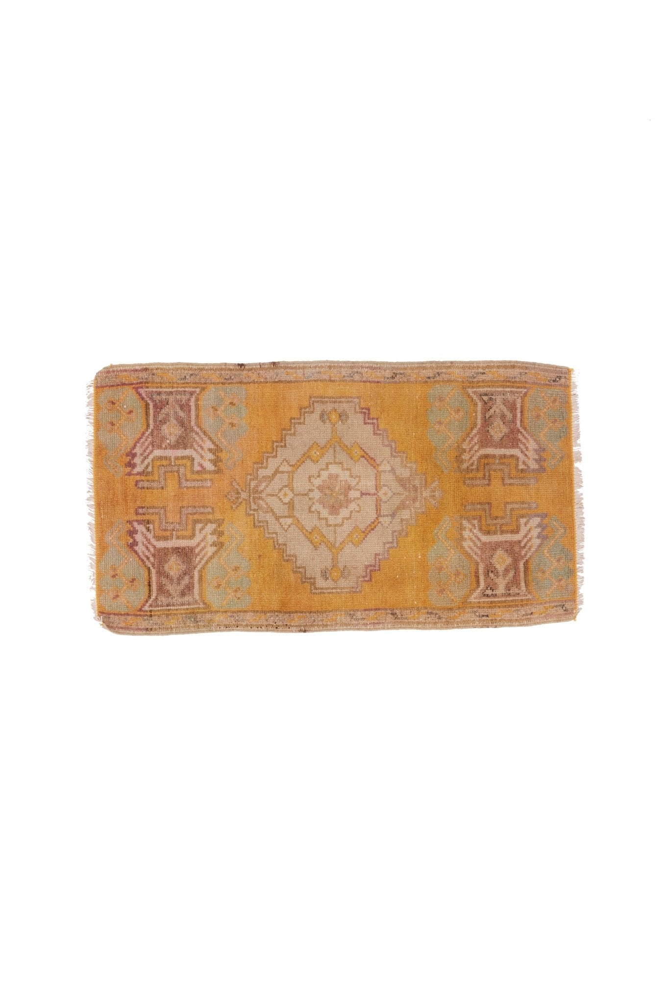 No. 1525 Mini Turkish Vintage Rug - 1'7" x 2'10.5" - Canary Lane