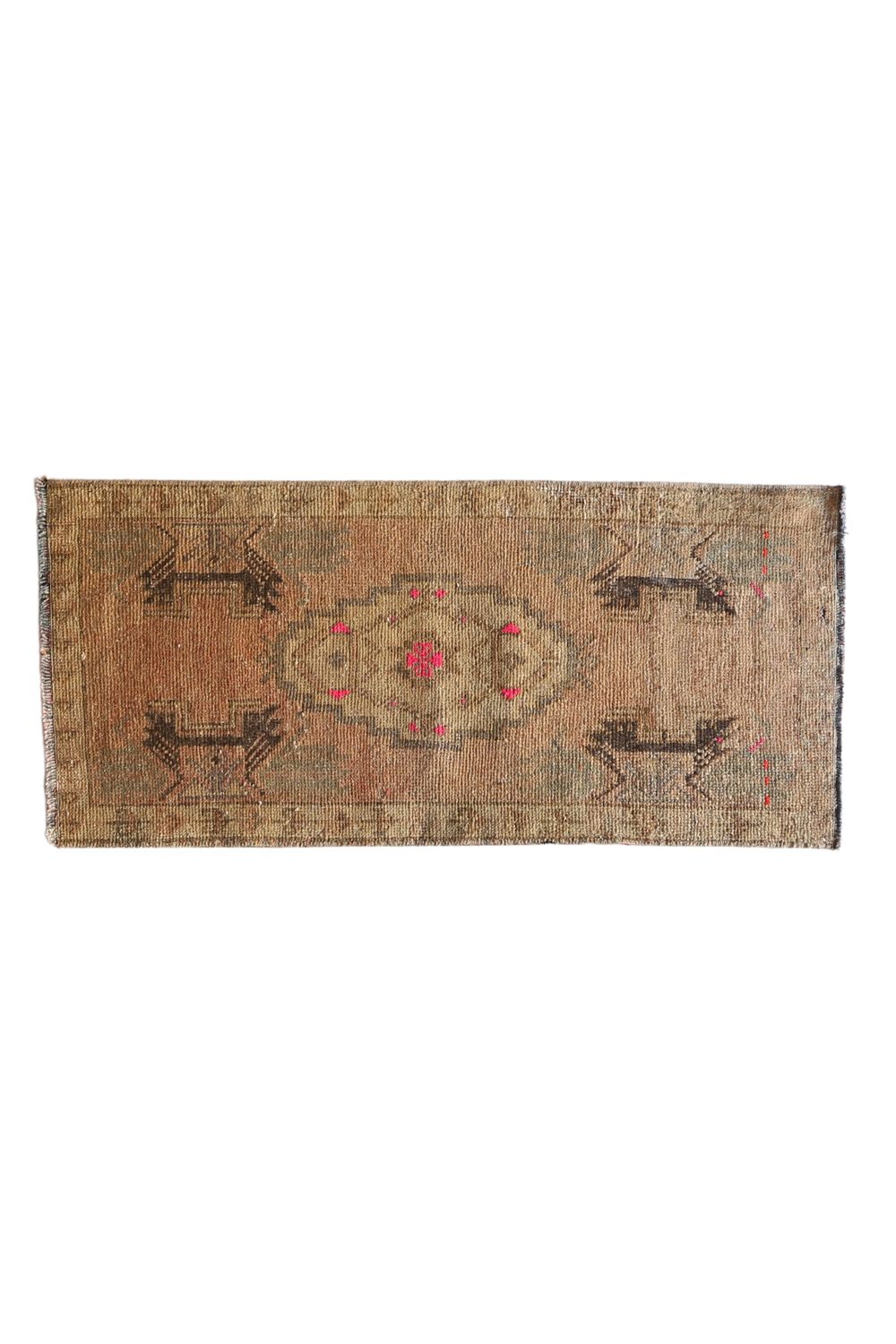 No. 1600 Mini Turkish Vintage Rug - 1'7.5" x 3'6.5" - Canary Lane