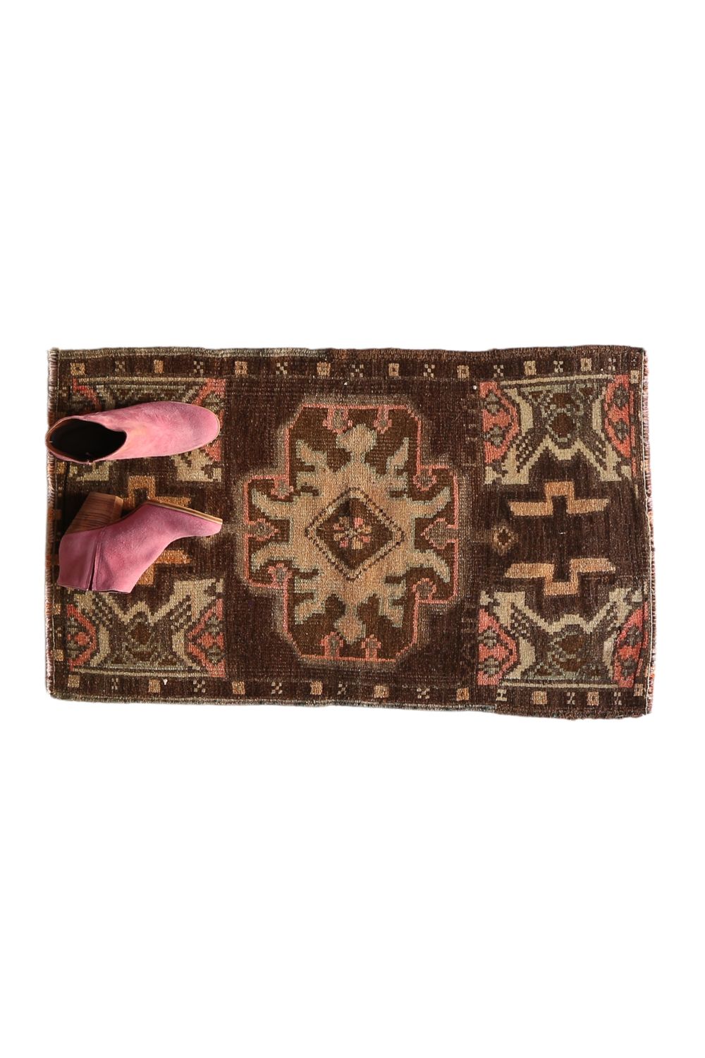 No. 1601 Mini Turkish Vintage Rug - 1'10" x 3'1" - Canary Lane