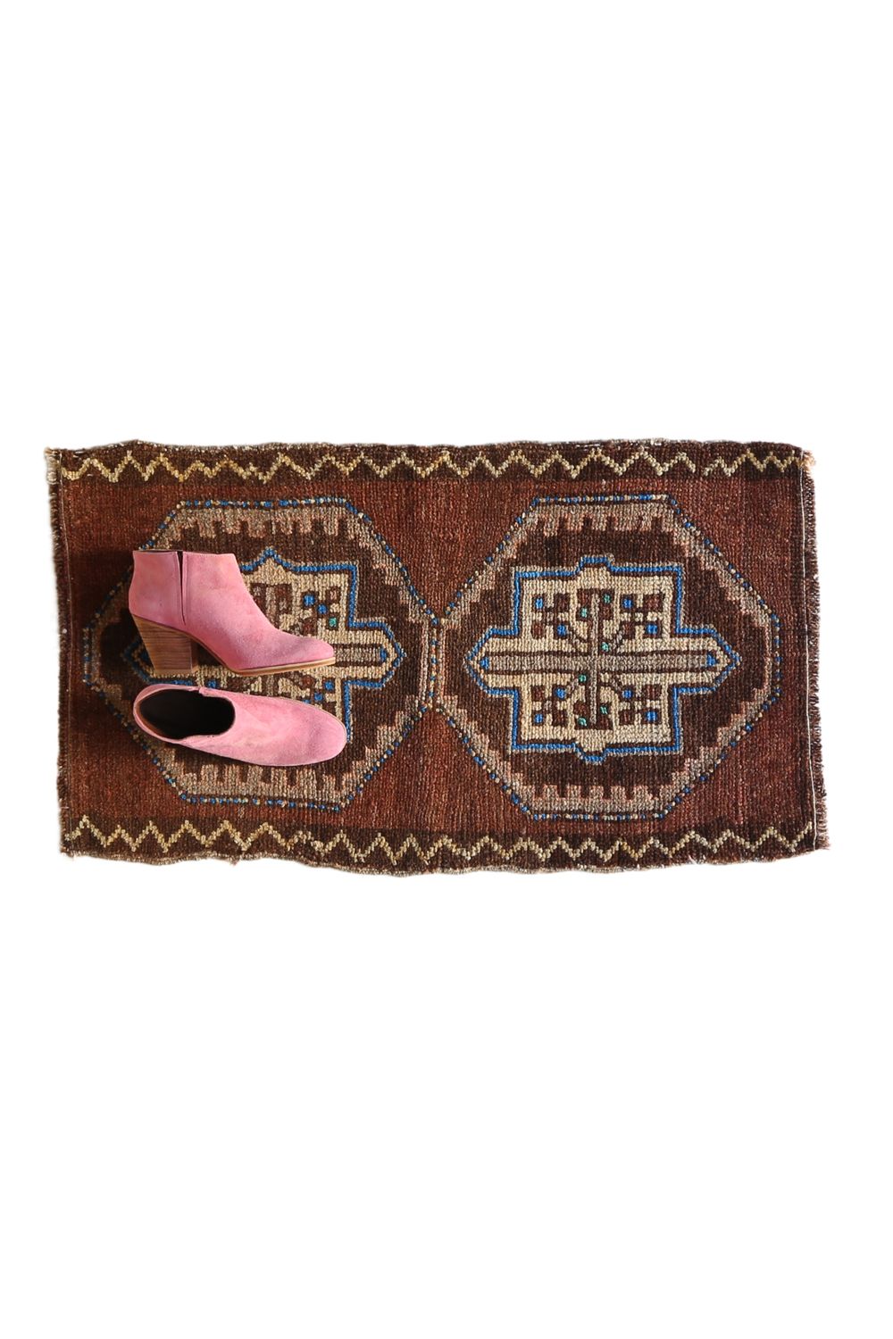 No. 1612 Mini Turkish Vintage Rug - 1'8.5" x 3'5" - Canary Lane