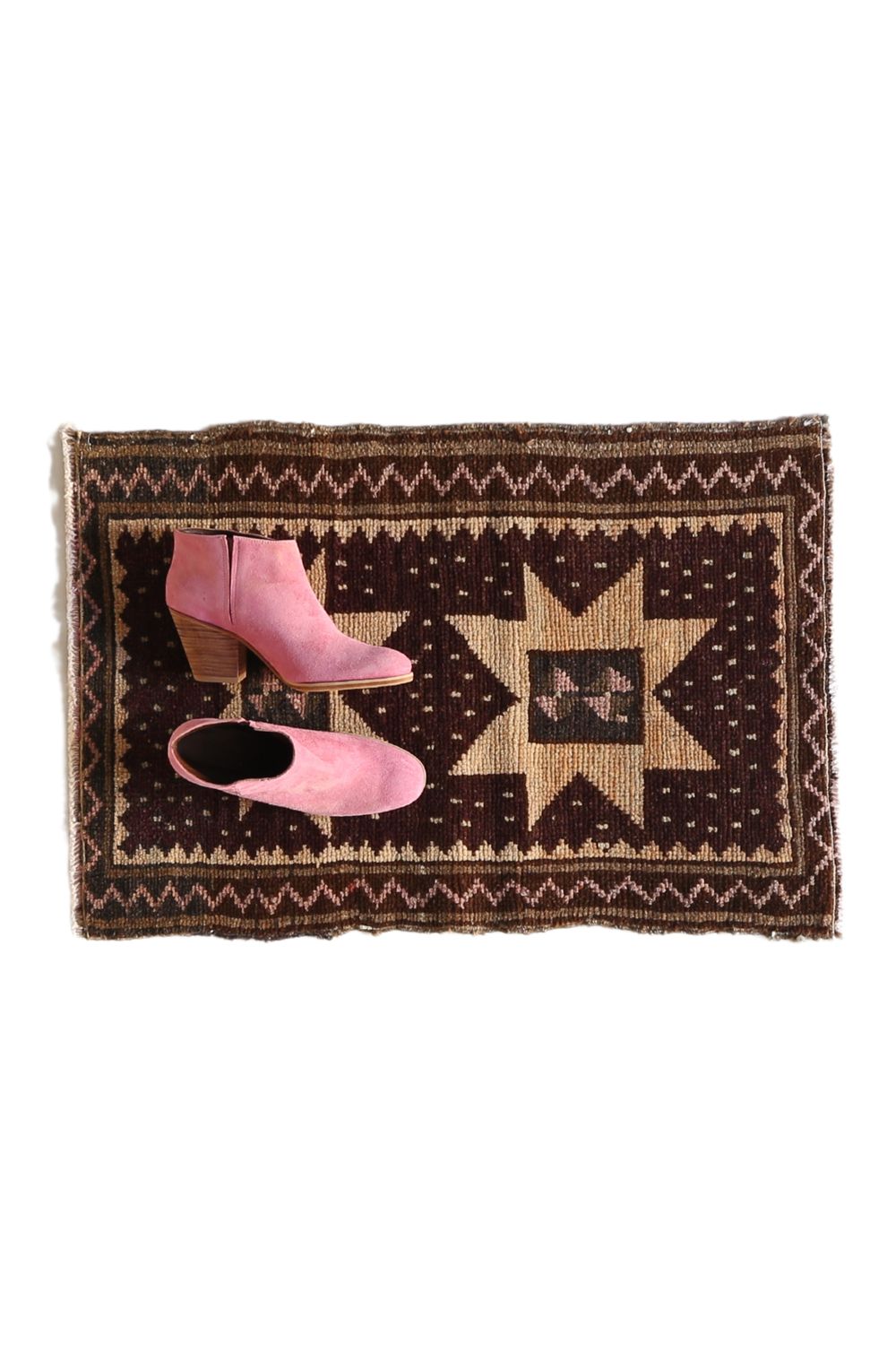 No. 1613 Mini Turkish Vintage Rug - 1.8'5" x 2'6.5" - Canary Lane