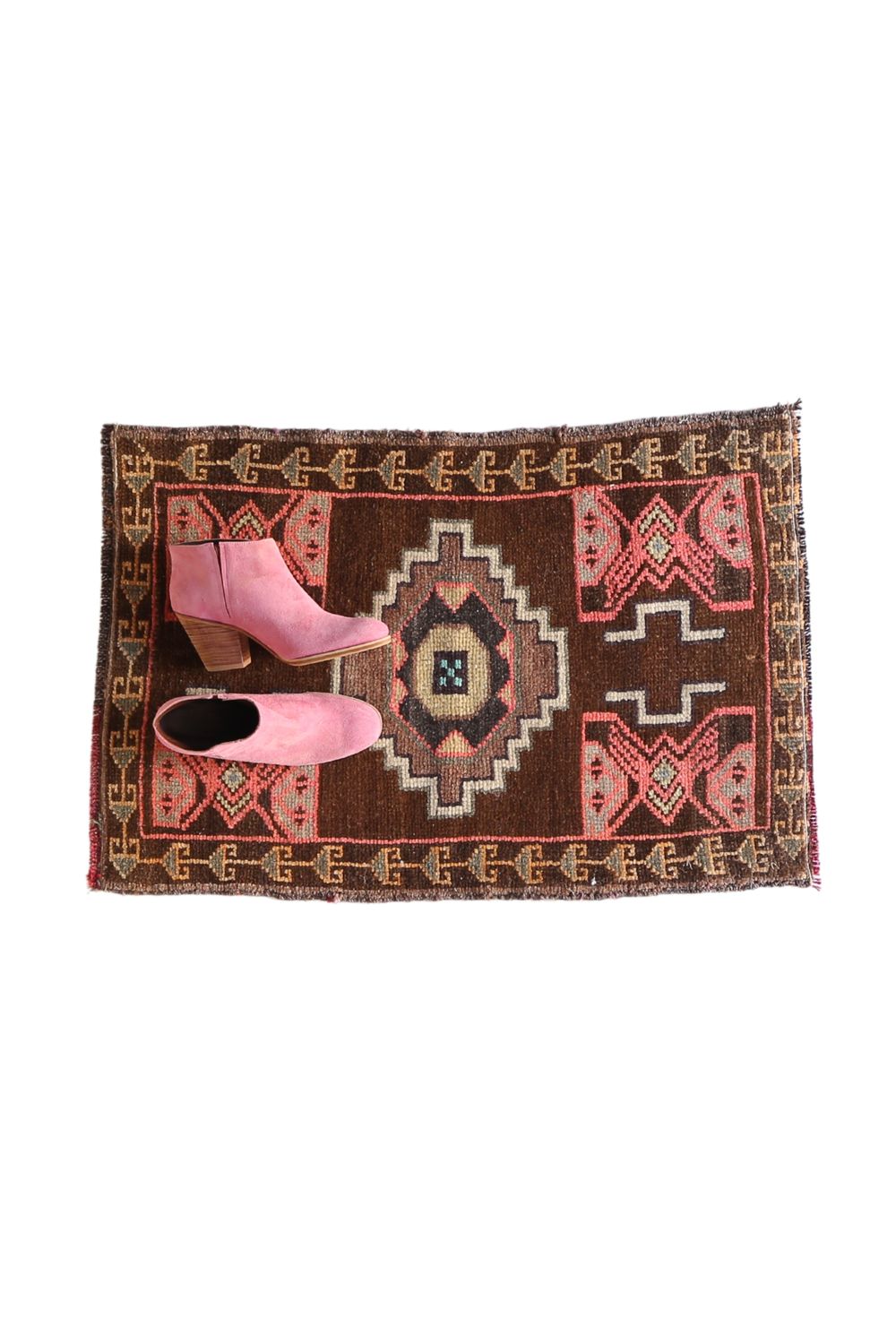 No. 1614 Mini Turkish Vintage Rug - 1'9" x 2'8" - Canary Lane