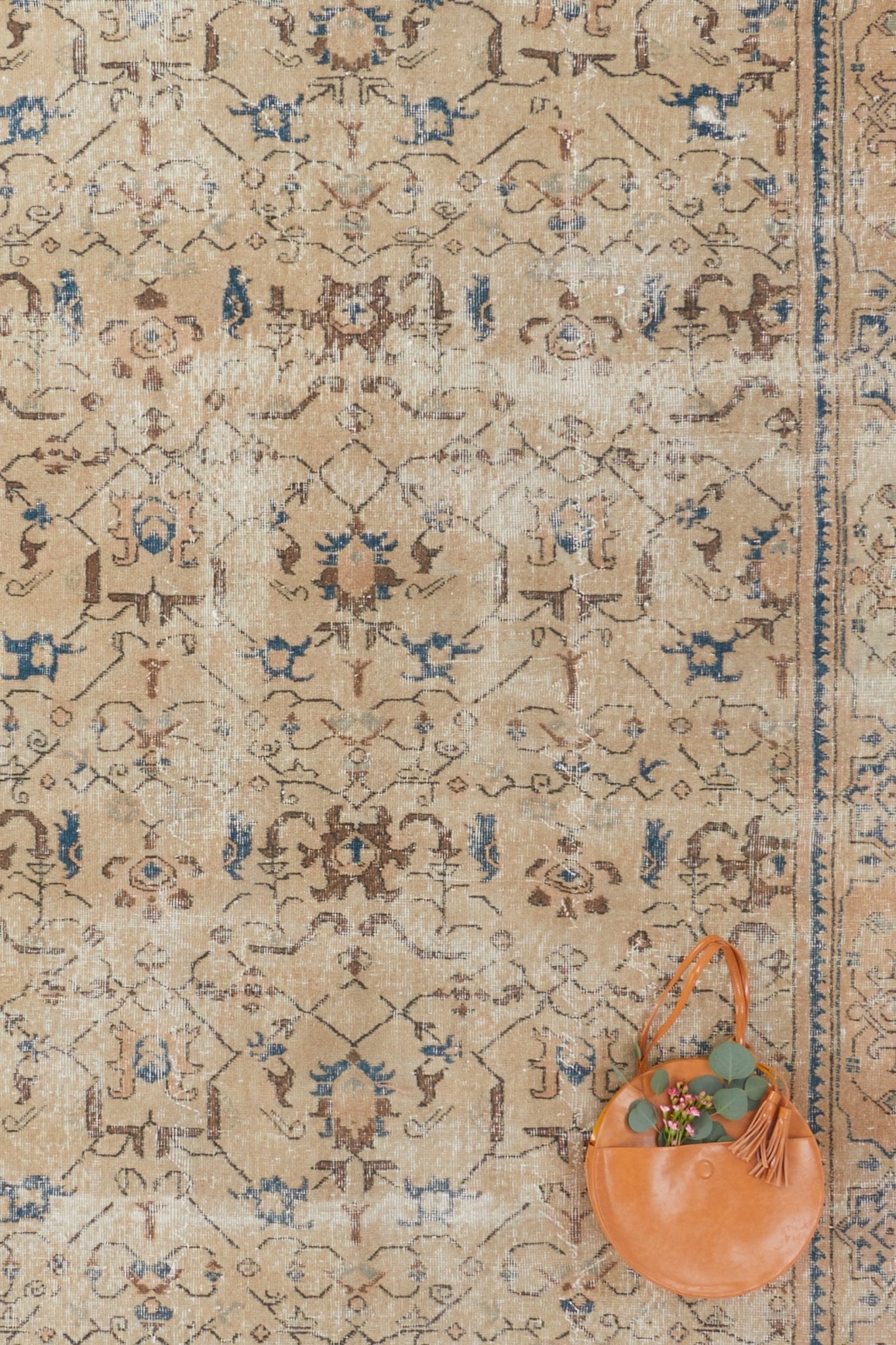 'Orchid' Vintage Turkish Area Rug - 6'5" x 9'11" - Canary Lane
