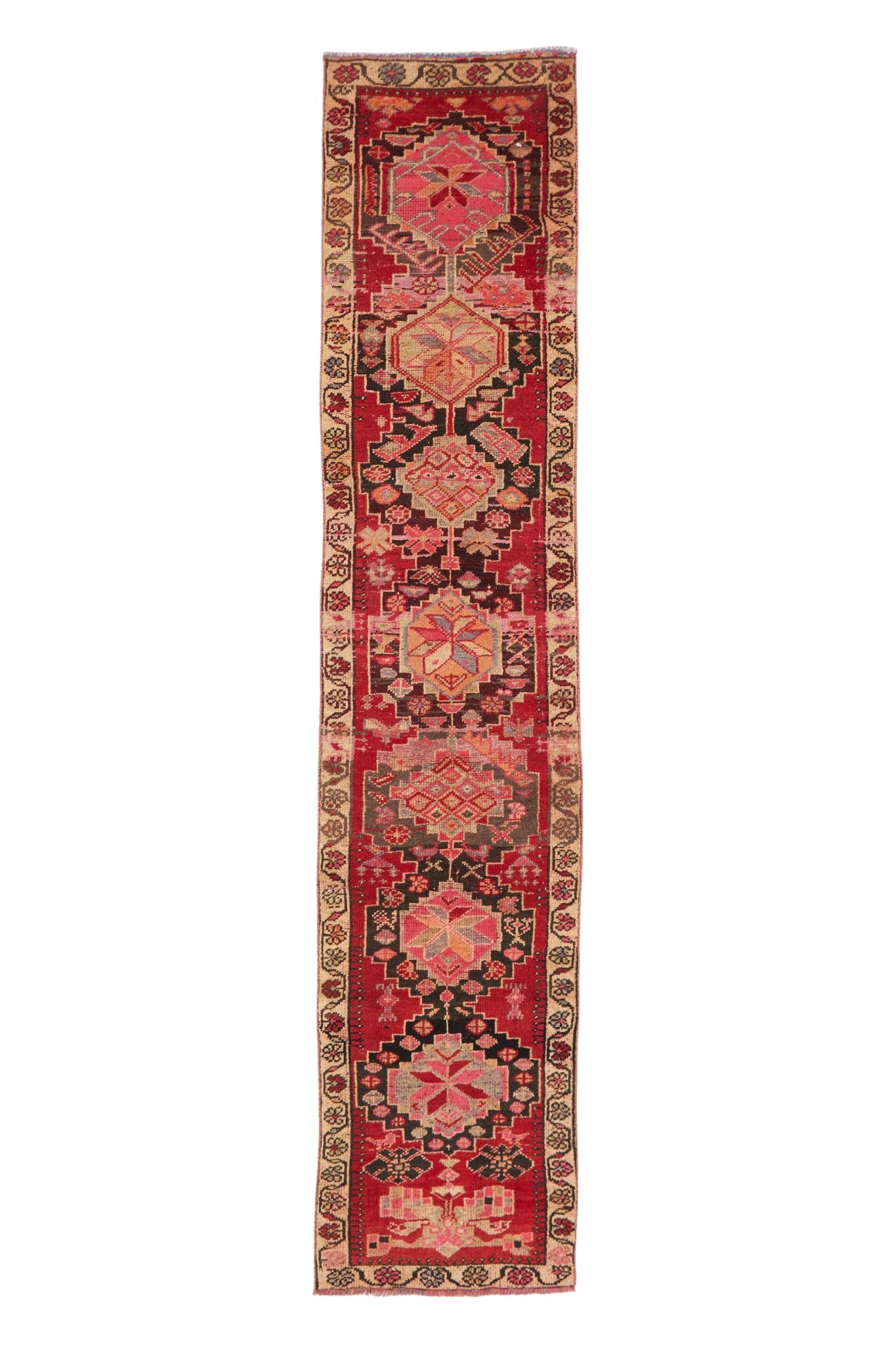 'Seville' Turkish Vintage Runner Rug - 2'3.5" x 11'11" - Canary Lane