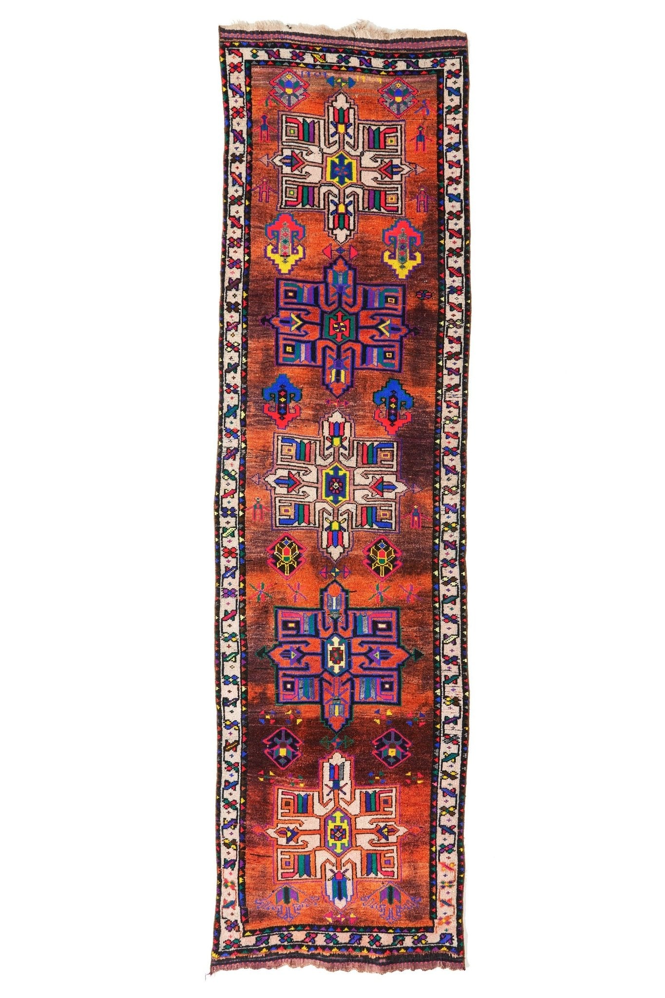 'Splendid' Turkish Vintage Runner Rug - 2'10" x 10'8" - Canary Lane