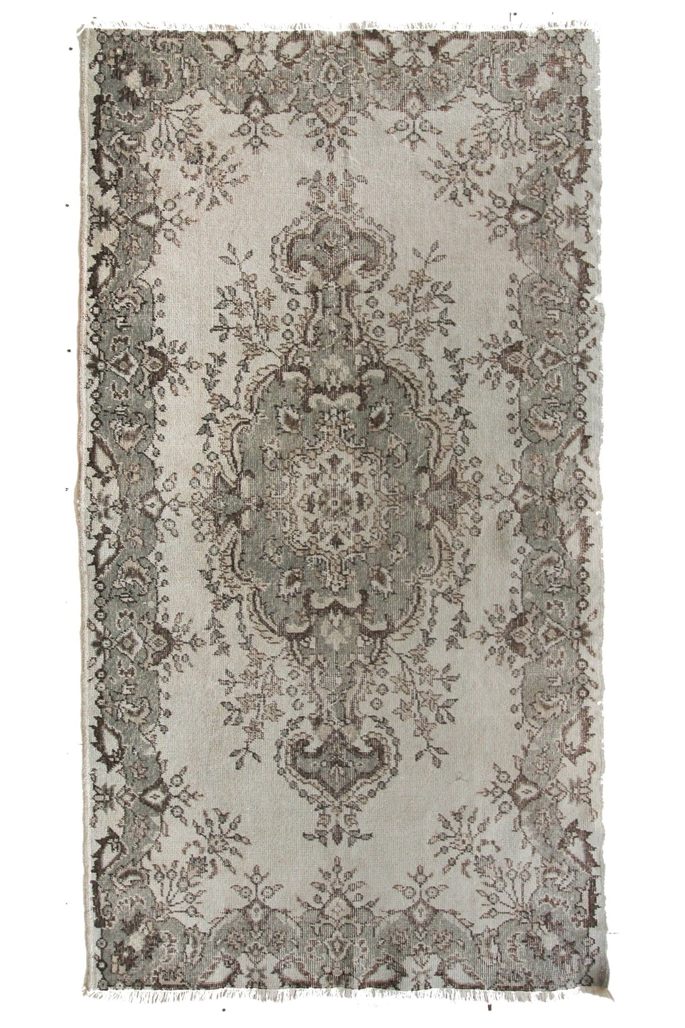 'Stormy' Vintage Rug - 3'9" x 7' - Canary Lane
