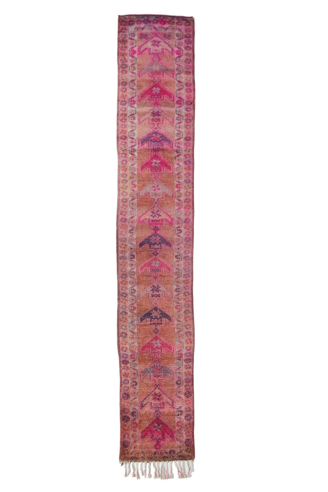 'Summer Rosé ' Turkish Runner Rug - 2'6.5" x 15'1" - Canary Lane