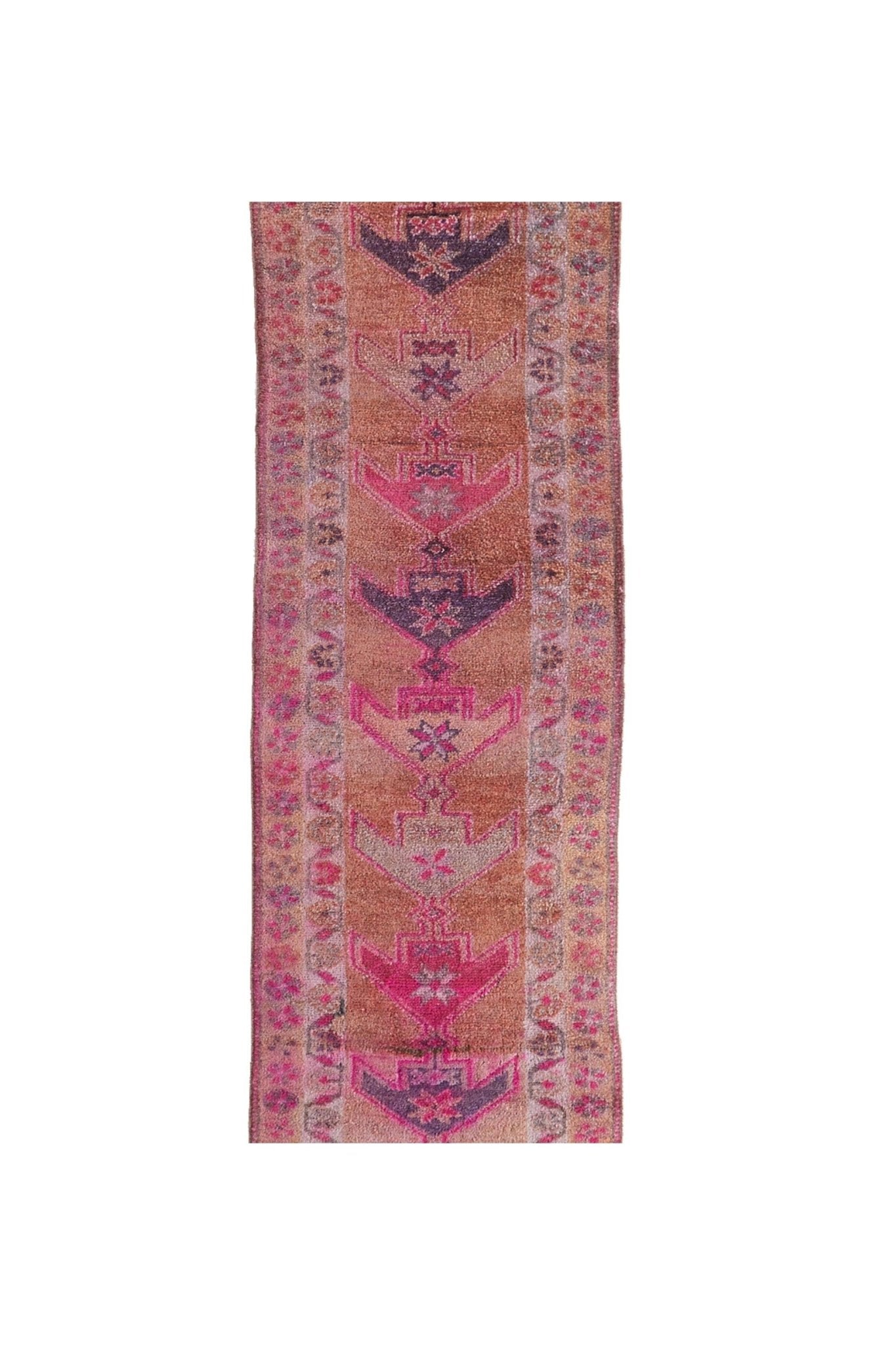 'Summer Rosé ' Turkish Runner Rug - 2'6.5" x 15'1" - Canary Lane
