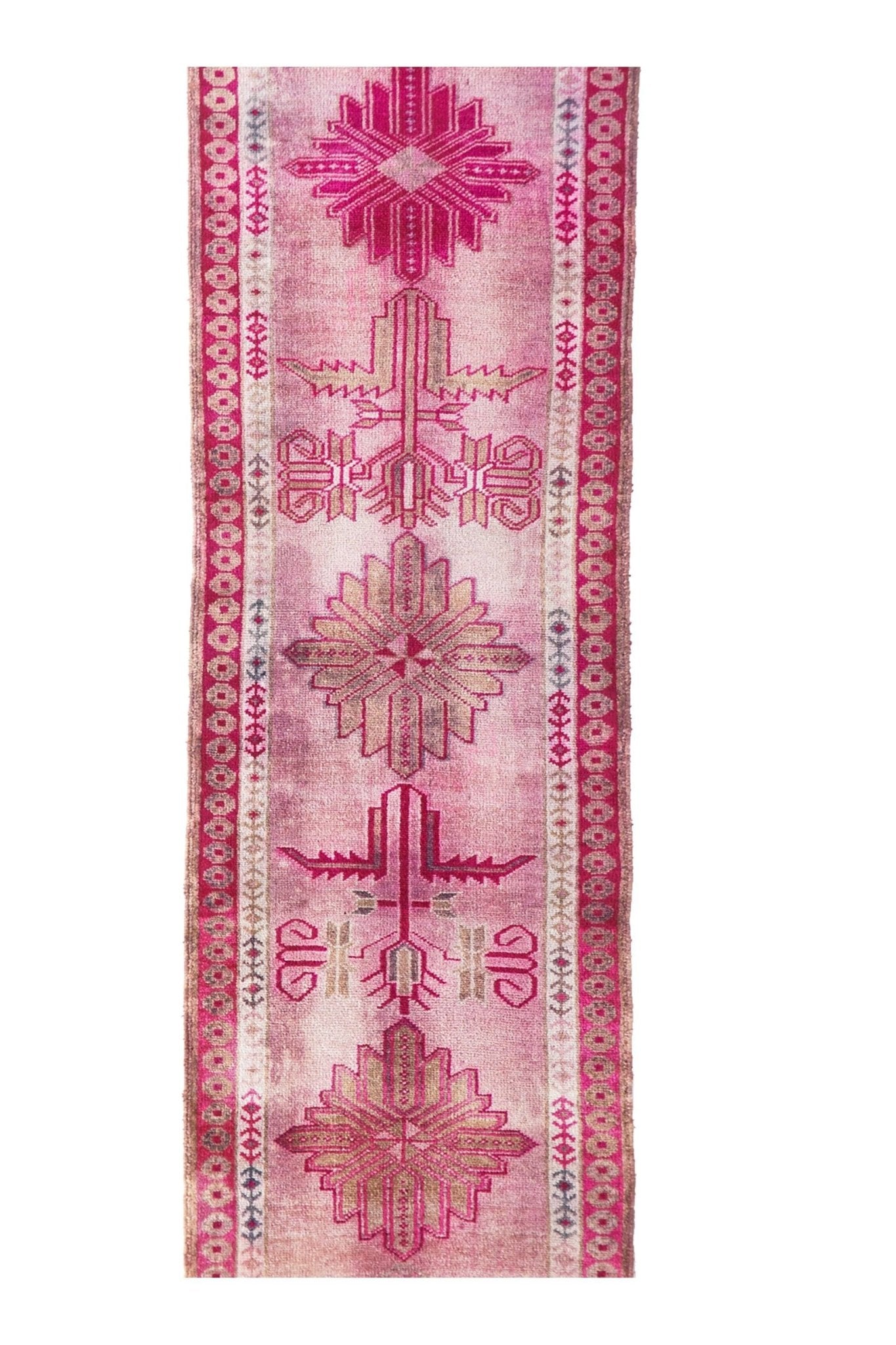 'Unicorn' Vintage Turkish Runner - 3'1" x 14'2" - Canary Lane