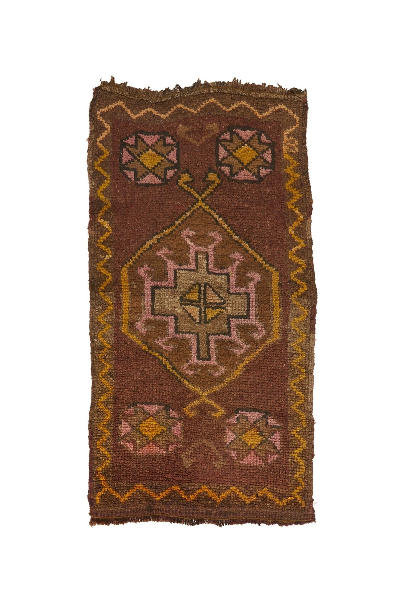 Vintage Mini Rug No. 070 - 1'6" x 2'9" - Canary Lane